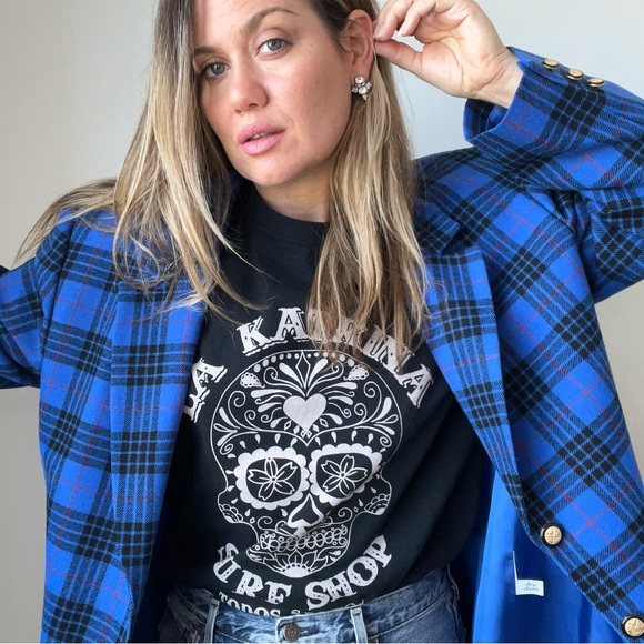 Vintage 70s Pendleton Wool Plaid Blazer - Picture 3 of 9